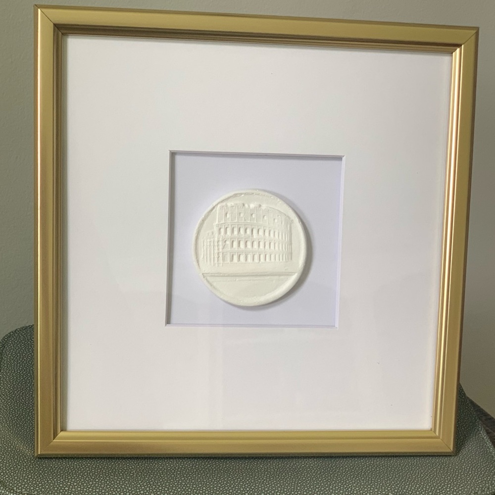 8x8 Gold Frame Intaglio (Ceramic Colosseum)